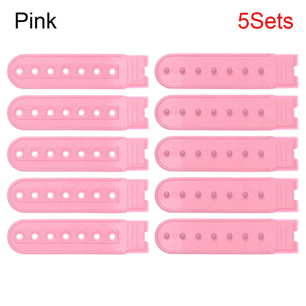 5 Sets Snapback Strap Replacement – 7-Hole Colorful Hat Repair Fastener Buckle Clip Extender for Baseball Caps