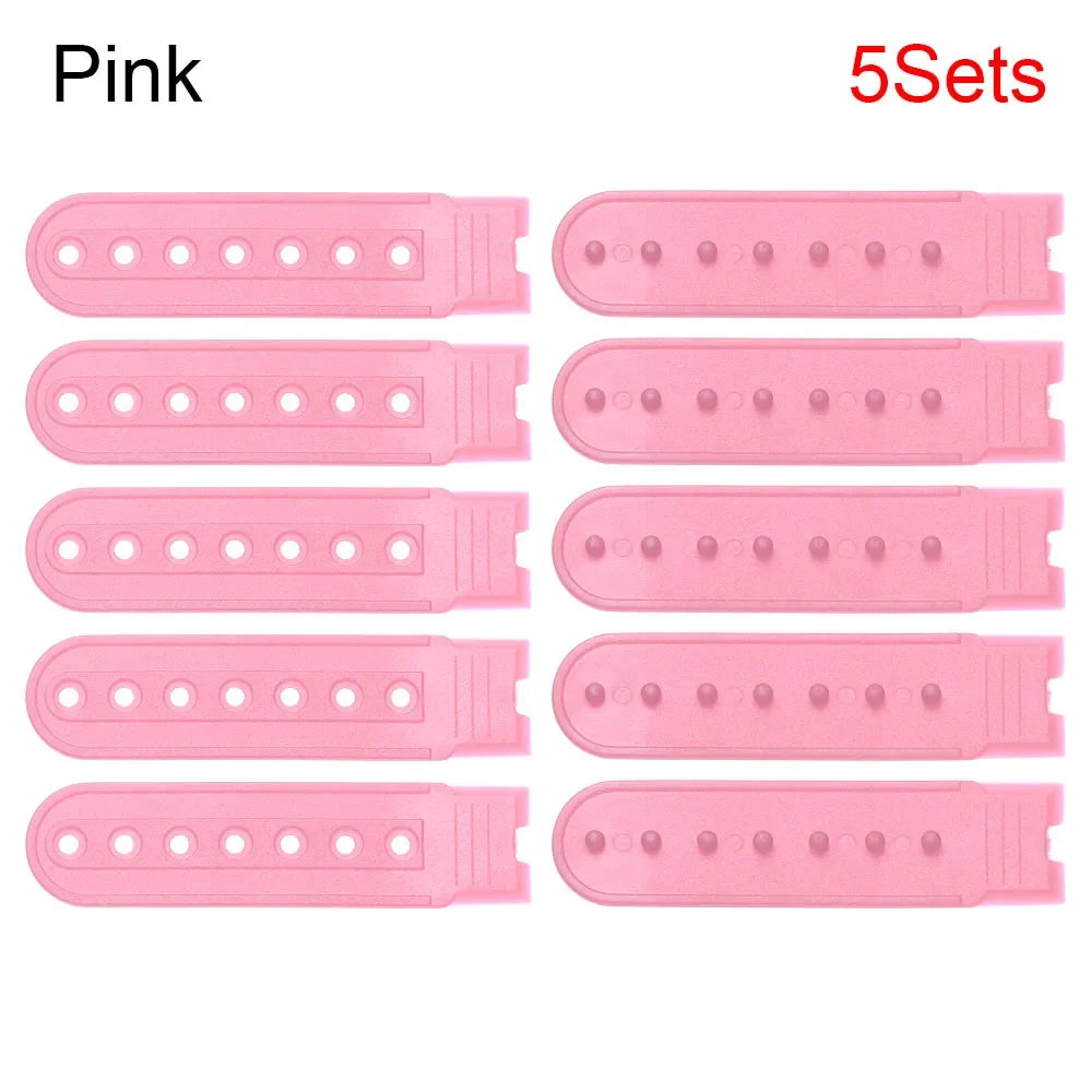5-Set Snapback Strap Replacement - 7-Hole Adjustable Hat Repair Buckle for Baseball Caps