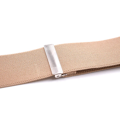 Vintage Leather Trimmed Suspenders | Men Women Adult | Button End Y-Back | Adjustable Elastic Trouser Braces Straps | Wedding Party Belt