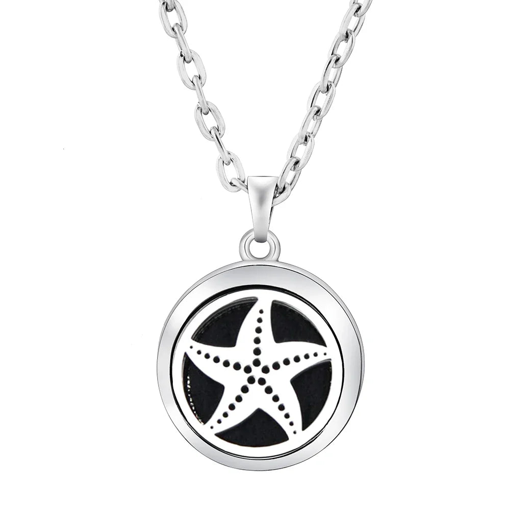 Stainless Steel Tree of Life Aromatherapy Necklace – Essential Oil Diffuser Pendant for Women