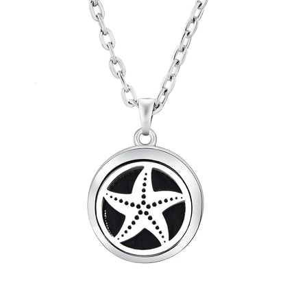Stainless Steel Tree of Life Aromatherapy Necklace – Essential Oil Diffuser Pendant for Women
