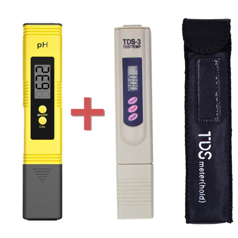 TDS & PH Meter - 0-9990ppm Digital Water Tester, 0.01 PH High Precision Pen for Aquariums & Filters, LCD PPM Monitor