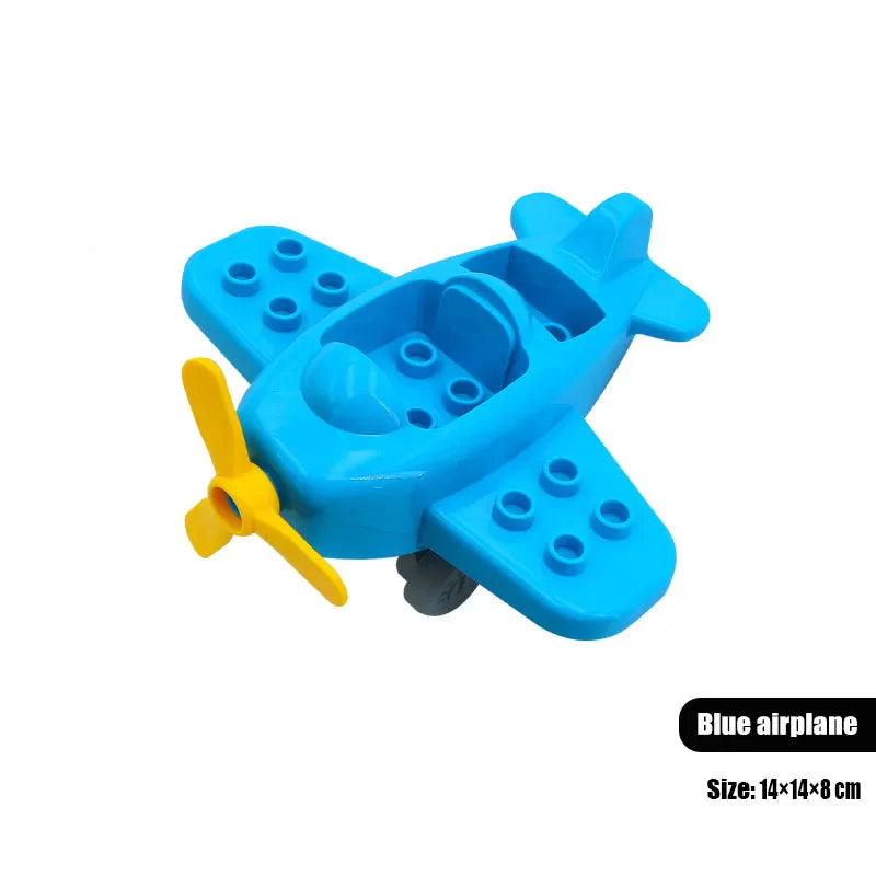 New Large Building Blocks Toys – Cartoon Princess Carriage, Car & Airplane Vehicle Models, Big Bricks Gift for Kids