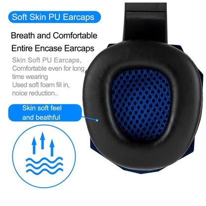 Professional LED Wired Gaming Headphones with Microphone – Stereo Bass PC, PS4, PS5, Xbox Headset for Gamers