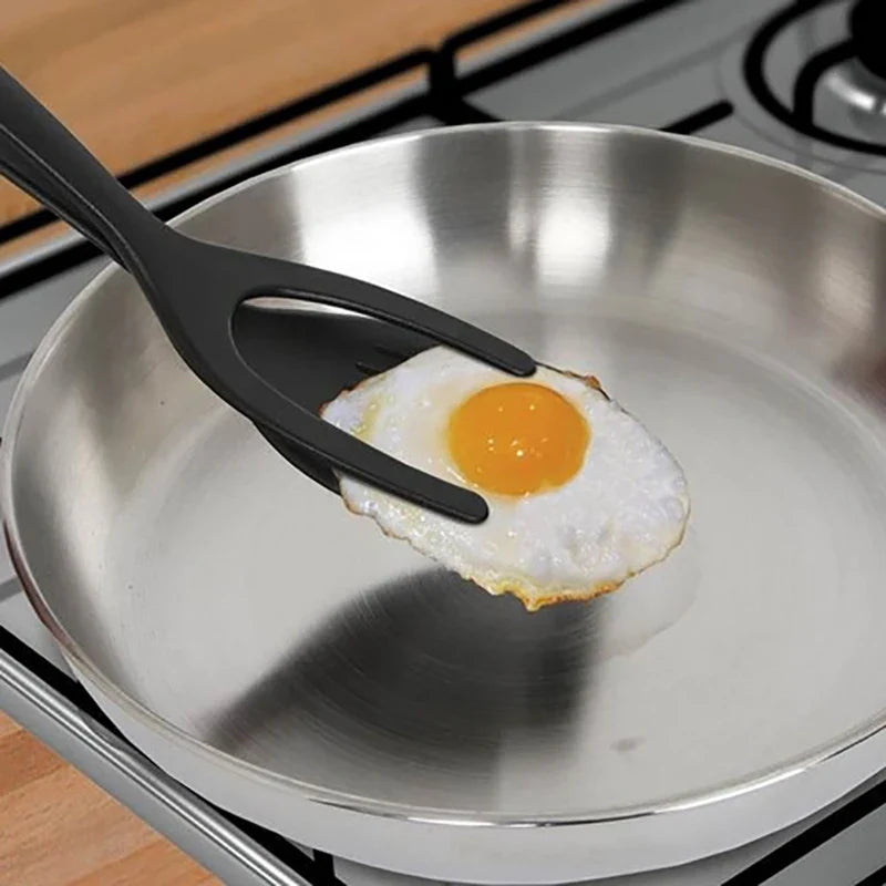2-In-1 Non-Stick Pancake Spatula and French Fries Turner - Versatile Kitchen Accessory for Eggs, Steak, and More!