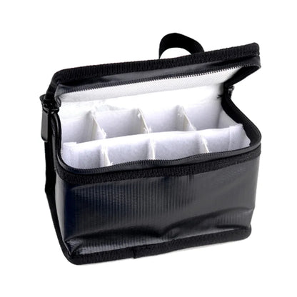 155x115x90mm Fireproof Explosion-Proof Safety Bag – 8-Compartment Storage for RC Drone, Airplane & Helicopter Batteries