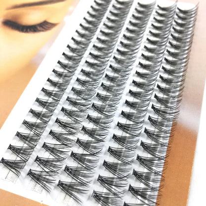 100Pcs Individual Eyelash Clusters (10D/20D/30D/40D) – C/D/DD Natural False Eyelash Extensions Lash Grafting Bunch Set