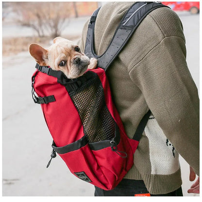 Breathable Hiking Pet Dog Carrier Backpack – Outdoor Travel Mesh Bag for Bicycle & Motorcycle