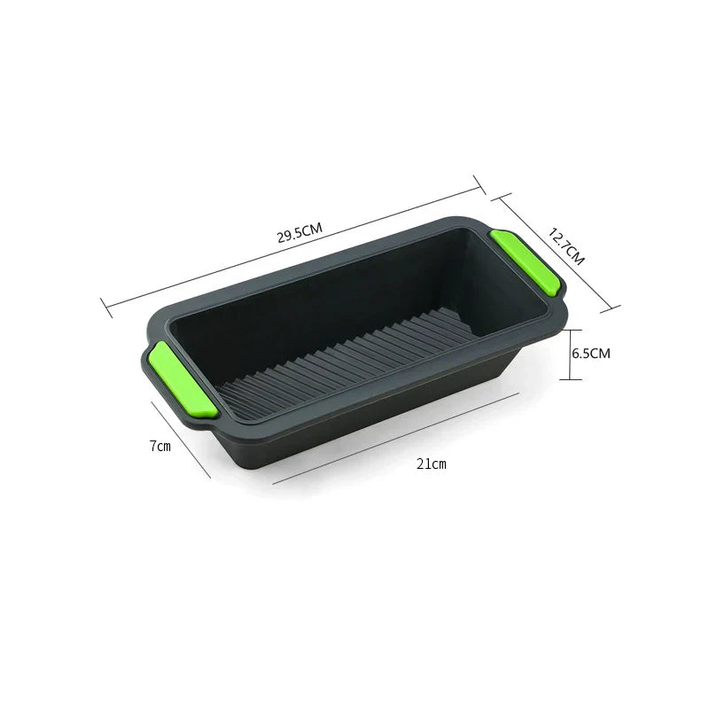 FAIS DU Rectangular Silicone Bread Pan — Non-Stick Toast & Cake Mold, Long Square Bakeware Tray