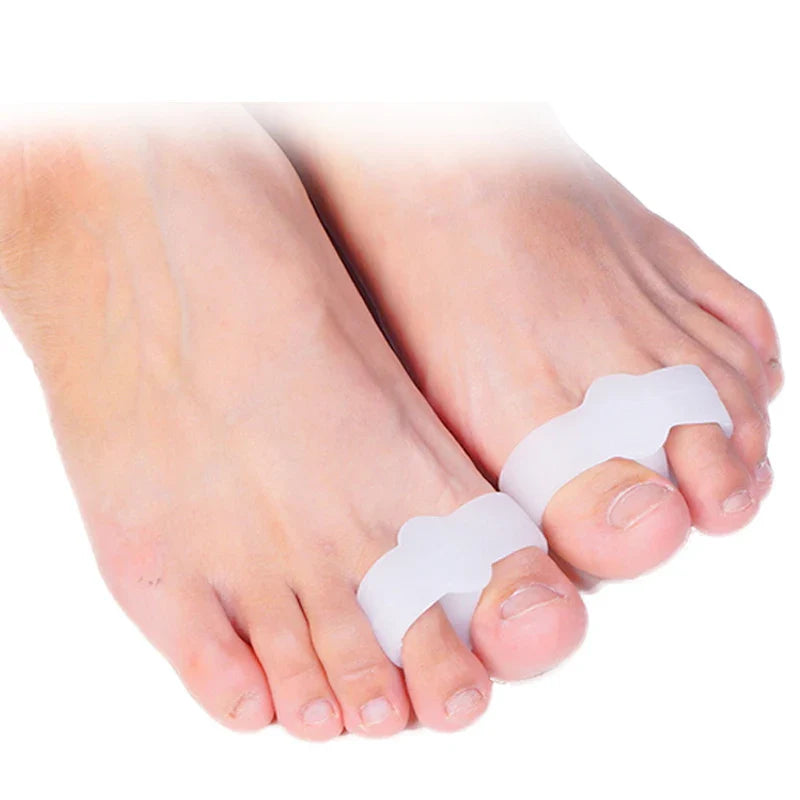 2 Piece Silicone Toe Spreader Separator - Bunion and Hallux Valgus Corrector for Thumb and Finger Alignment