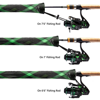 Bassdash Fishing Rod Sleeves: Protective Rod Socks for Casting and Spinning Poles Up to 7-1/2ft