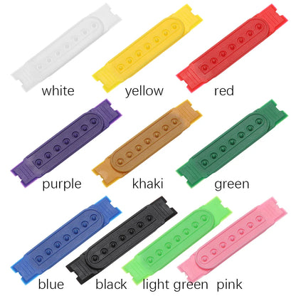 5 Sets Snapback Strap Replacement – 7-Hole Colorful Hat Repair Fastener Buckle Clip Extender for Baseball Caps