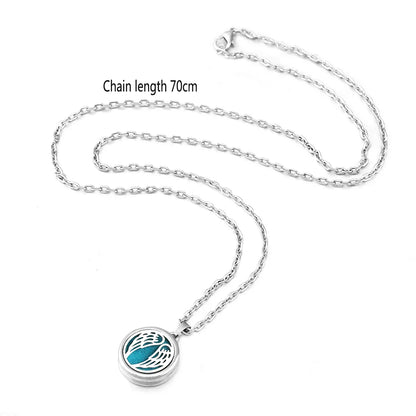 Stainless Steel Tree of Life Aromatherapy Necklace – Essential Oil Diffuser Pendant for Women