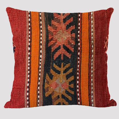 Bohemian Linen Cushion Cover – Multicolor Ethnic Geometric Pattern Decorative Pillow for Living Room Sofa