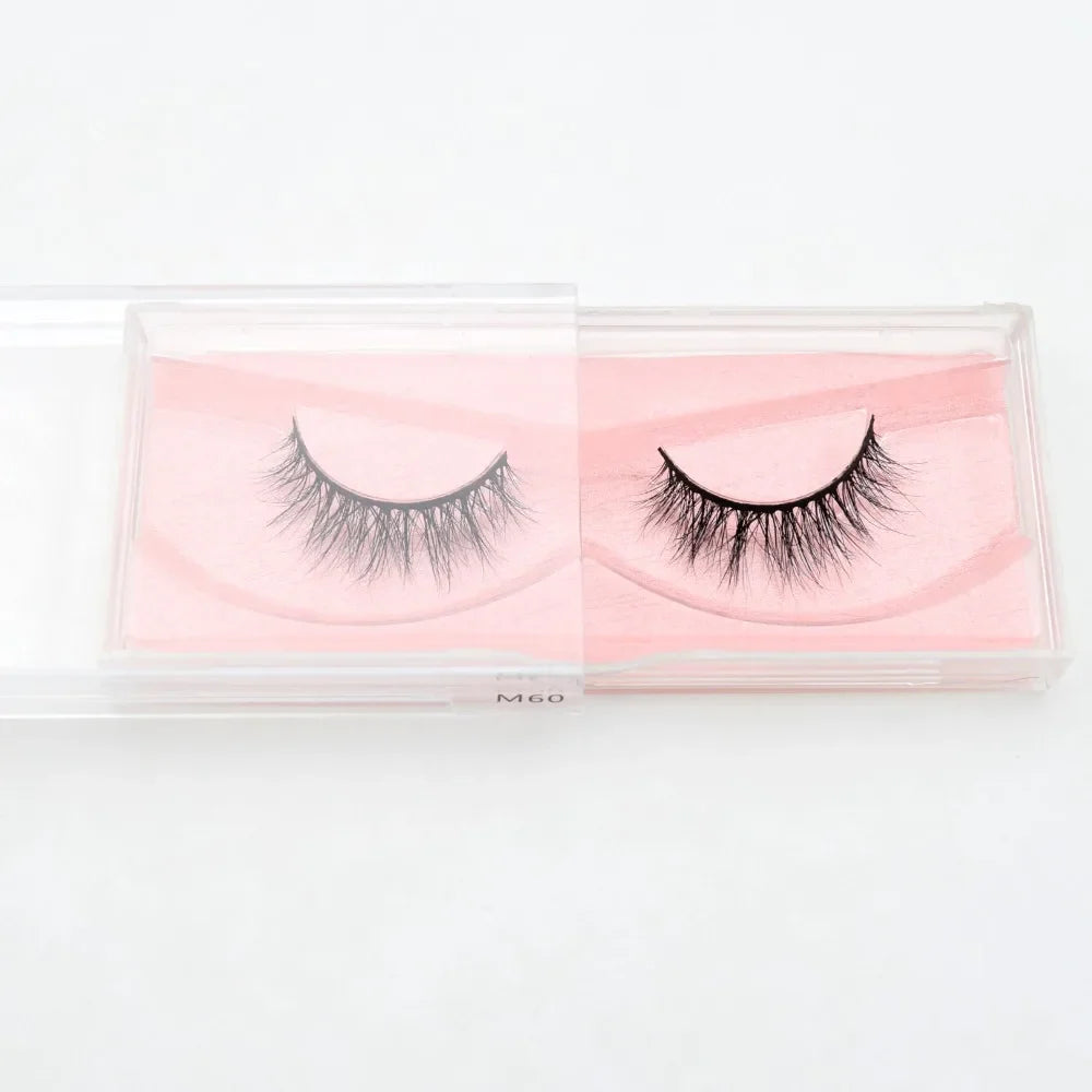 Visofree 3D Mink Eyelashes – Thick Handmade Full Strip Cruelty-Free False Lashes for Makeup M56