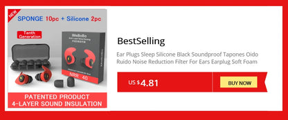 Universal Sleep Earplugs – Noise Reduction Ear Plugs for Comfortable Rest & Noise Blocking