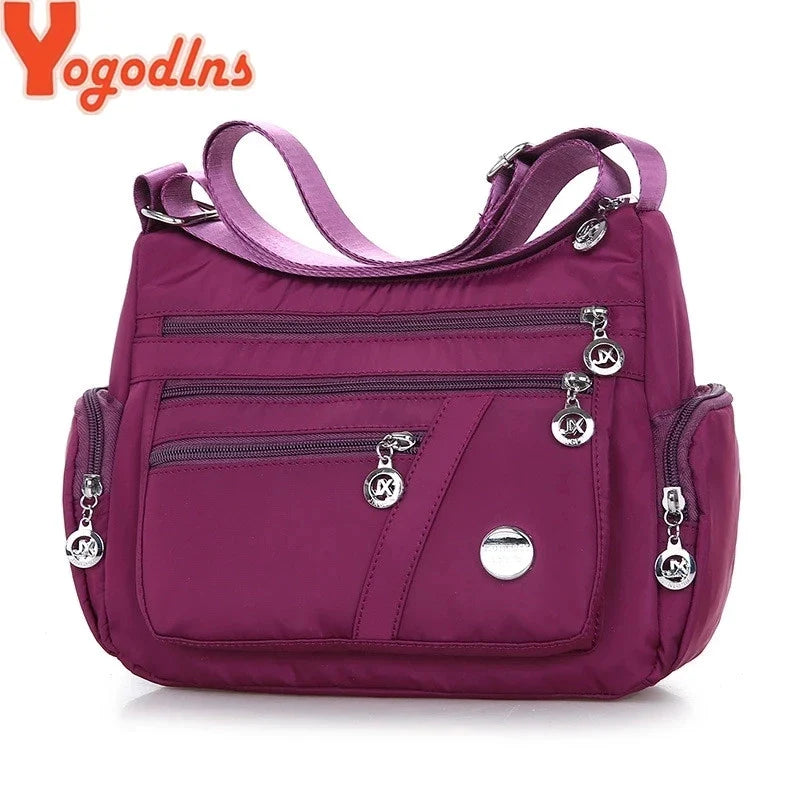 Yogodlns Oxford Waterproof Shoulder Bag – Women’s Casual Crossbody, Large Capacity Multifunction Messenger & Shopping Handbag