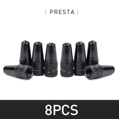 4/8PCS Aluminum Alloy Bicycle Tire Valve Caps – Dustproof Presta Valve Protectors for MTB & Road Bikes