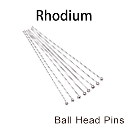 Jewelry Eye Pins & Ball Head Pins - 100/200pcs DIY Findings for Earrings Bracelets Pendants 16-60mm Craft Making Supplies