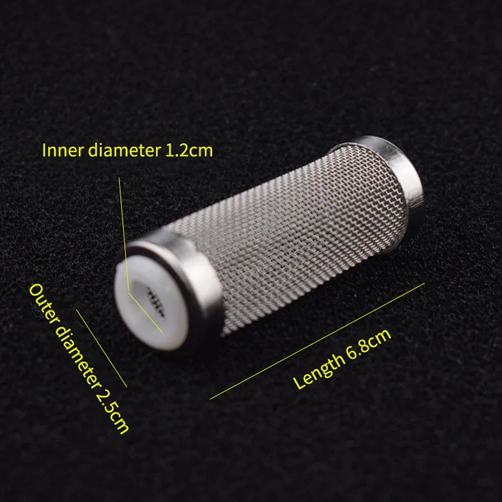 12/16mm Aquarium Inflow Inlet Filter – Stainless Steel Mesh Net Guard, Fish Tank Intake Strainer & Prefilter Cover