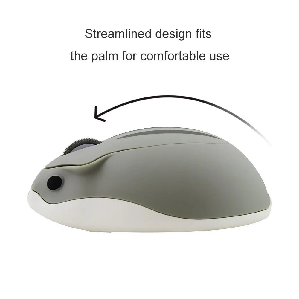 Creative Hamster Design Wireless Mouse: Cute Ergonomic 2.4G Mause, 1200 DPI Optical Mini Mice - Perfect Kid Gift for PC or Laptop