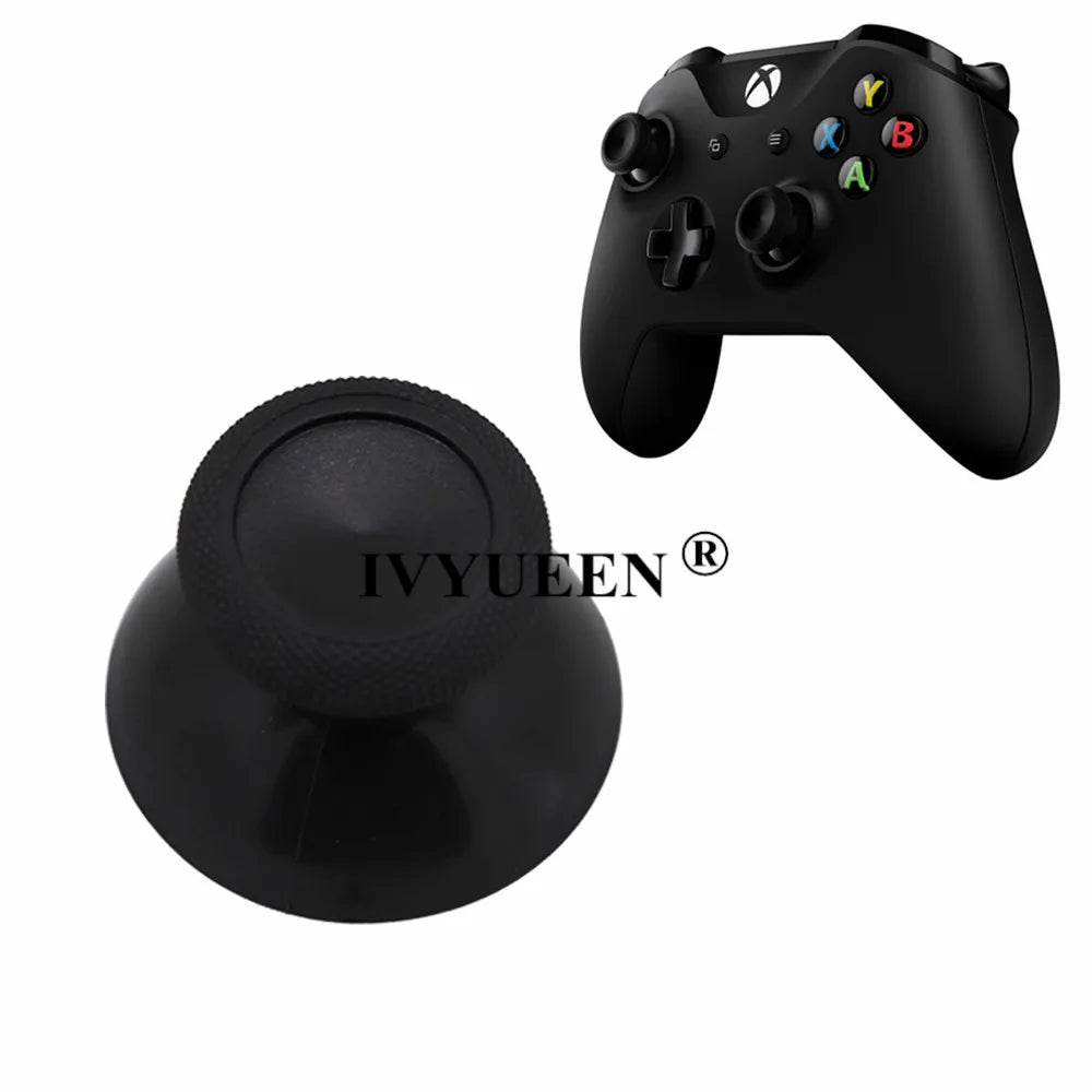 IVYUEEN 100PCS Black Analog Stick Caps – Thumb Grip Covers for PS5, PS4, PS3 & Xbox Controllers
