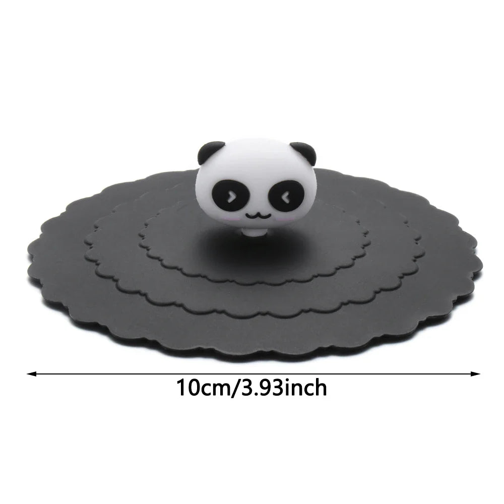 24-Pack 10cm Reusable Silicone Cup Covers - Cute Seal Design for Dustproof, Leakproof Tea and Coffee Cups - Cup Accessories