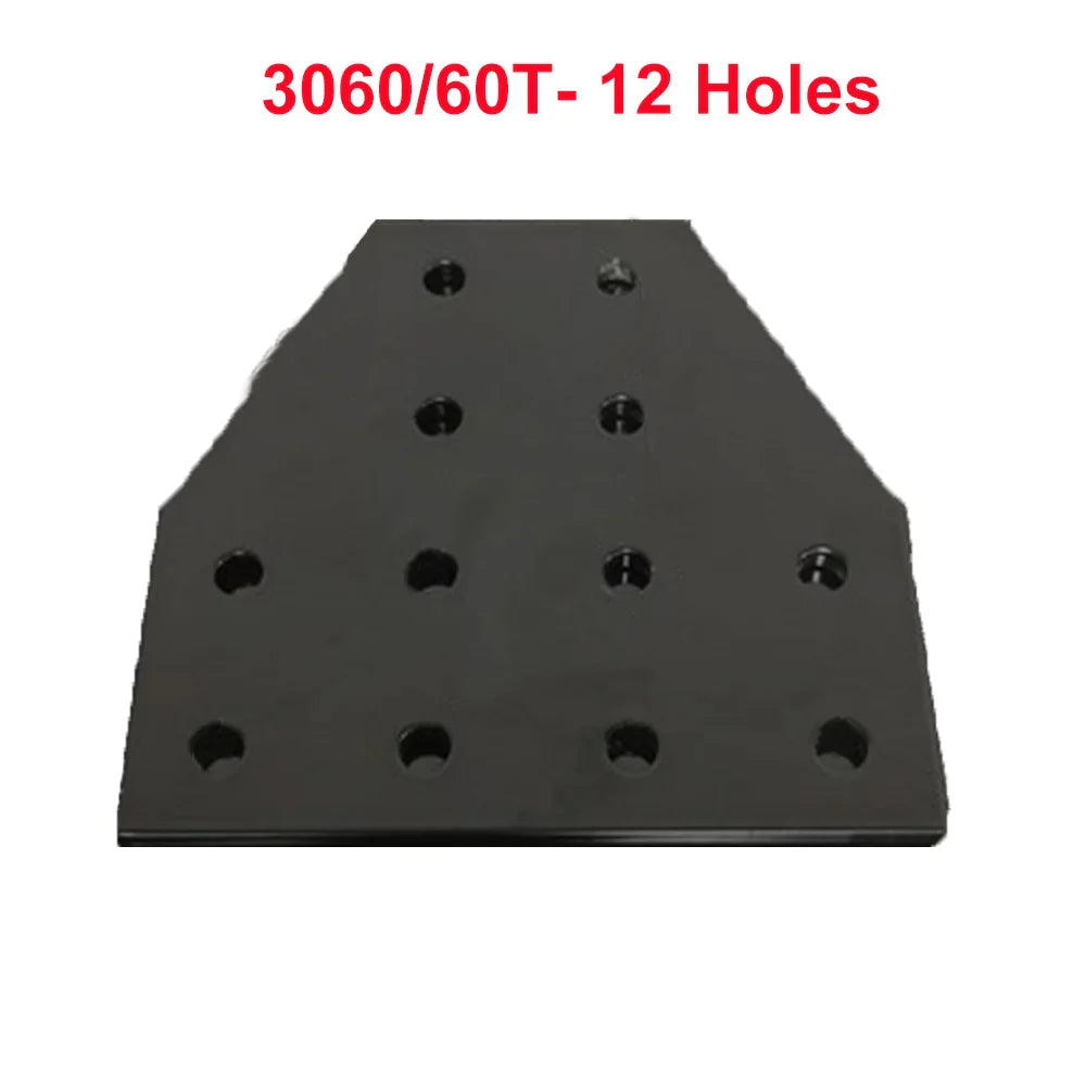 12 Hole Silver Corner Bracket Joint Plate - Angle Connector for 4040/6060 Aluminum Profiles