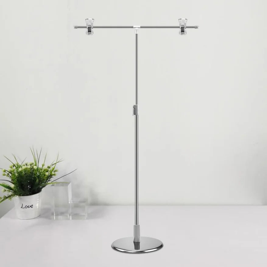 Adjustable T-Shape Photography Backdrop Stand – Background Frame Support System with Clamps for Video Studio