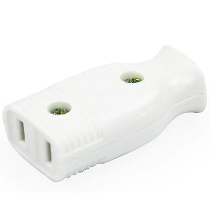 2-Pole Bakelite Power Plug - 15A Rewirable US Male Plug and Female Socket for Wiring and Power Cables