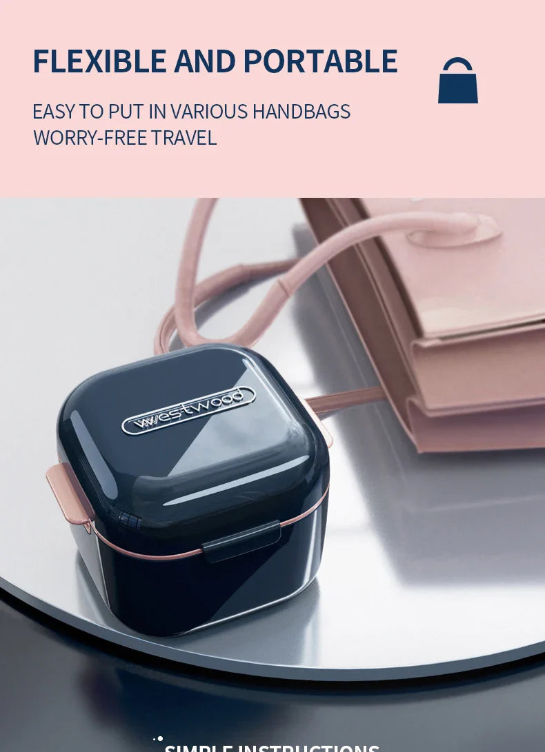 Orthodontic Retainer Storage Box – Portable Teeth Denture Cleaner & Soaking Case for Braces