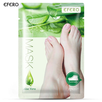 Aloe Vera Foot Mask & Peeling Socks – Exfoliating Scrub for Legs & Feet, Anti-Crack Heel Treatment, Pedicure Skin Removal Patch