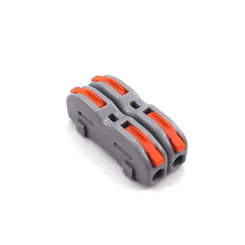 2-Pin Wire Connector 222-412 - Splicing Terminal Blocks for LED Strip Lighting, Electric Quick Connectors, Mini Conductor Rail Conector