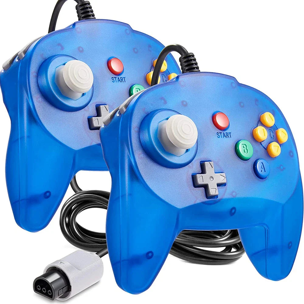 [New Version] 2-Pack N64 Mini Gamepad – Plug & Play Joystick for Nintendo 64 Console (Japan Design)