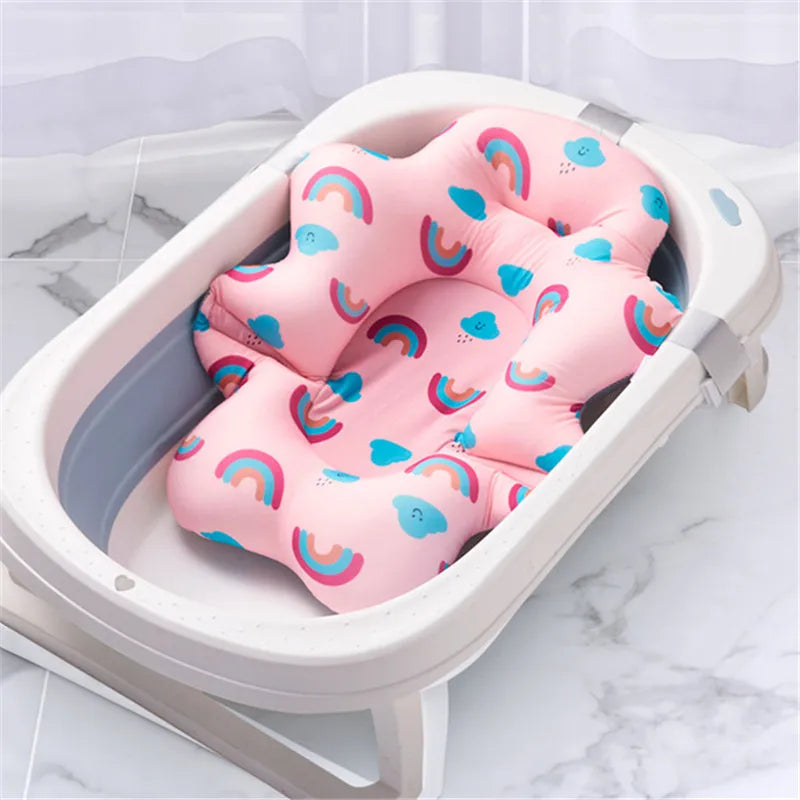 Non-Slip Baby Bath Cushion – Newborn Safety Support Pad & Soft Bathtub Mat