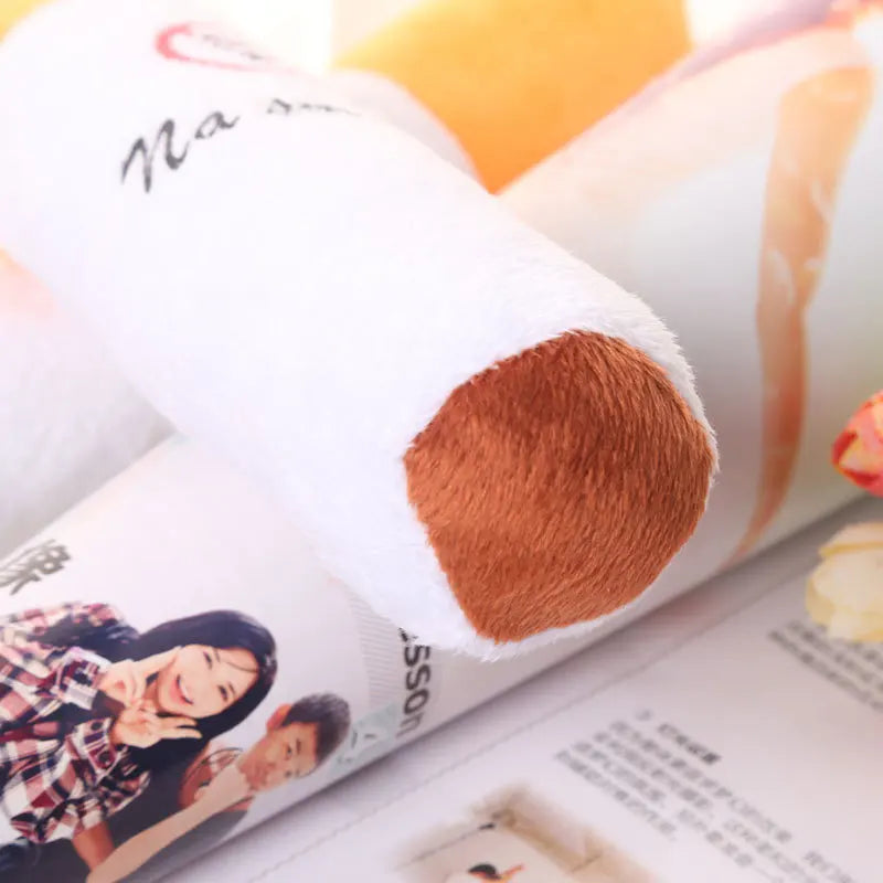 30-110cm Funny Cigarette Plush Pillow – Cylindrical Sleeping Toy for Fashion, Friends & Birthday Gifts