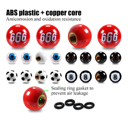 AUTCOAT Universal Car Tire Valve Caps – 4/8Pcs Wheel Dust Covers for Cars, Trucks, SUVs, Motorcycles, Bikes