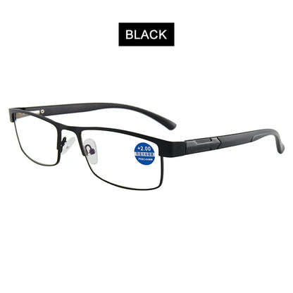 High-Quality Stainless Steel Reading Glasses for Men & Women – Fashion Presbyopic & Anti-Blue Light Eyewear