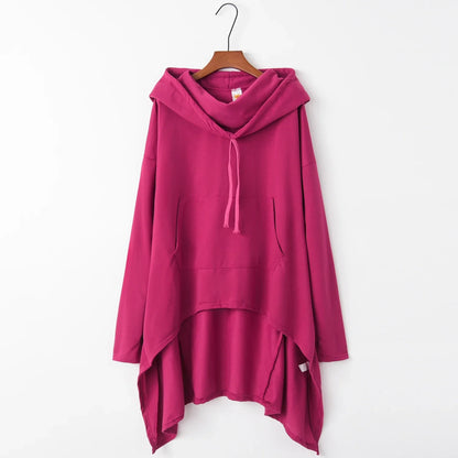 Fashion Trends European-Style Long Hoodie – New Solid Color Casual Pullover