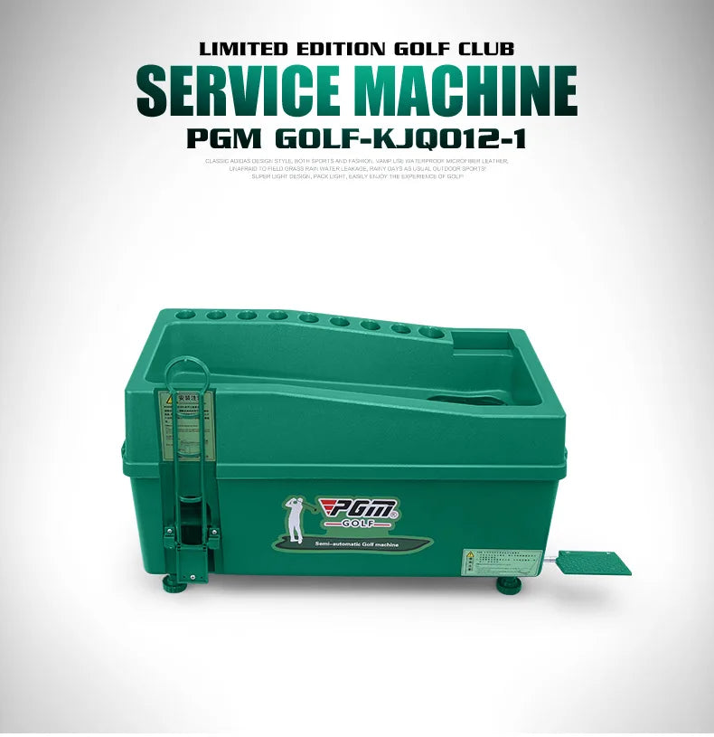 PGM Semi-Automatic Golf Ball Machine – ABS Automatic Ball Dispenser, Golf Clubs Holder, Training Service Equipment