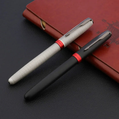 Luxury JINHAO 75 Checkered Fountain Pen with Black Tungsten Steel Nib – Classic Executive Writing Pen for Office & School