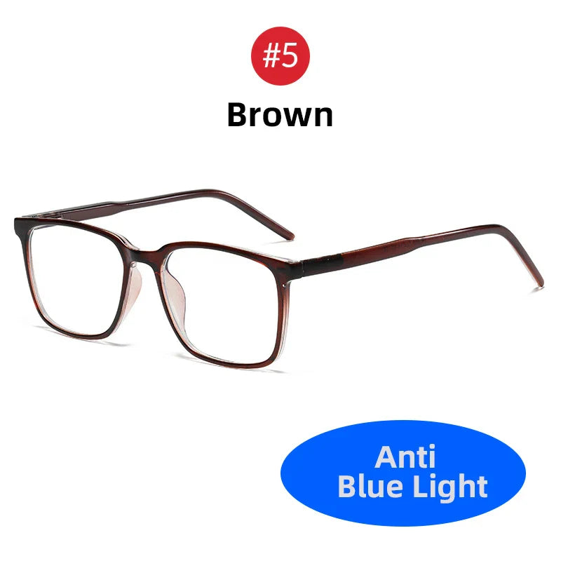 2025 Trending Blue Light Blocking Glasses for Men – TR90 Matte Black Gaming & Computer Eyewear, Transparent Fashion Frame