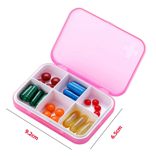 Folding Pill Case – Portable Medicine Organizer, Capsule & Tablet Storage Box, Empty Pillbox Container