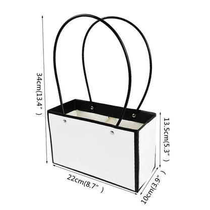 Portable Waterproof Kraft Flower Box Gift Bag - Ideal for Wedding, Party, and Birthday Gift Packaging