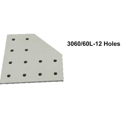 12 Hole Silver Corner Bracket Joint Plate - Angle Connector for 4040/6060 Aluminum Profiles