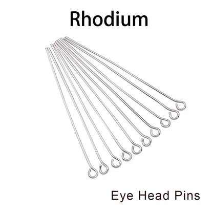 Jewelry Eye Pins & Ball Head Pins - 100/200pcs DIY Findings for Earrings Bracelets Pendants 16-60mm Craft Making Supplies