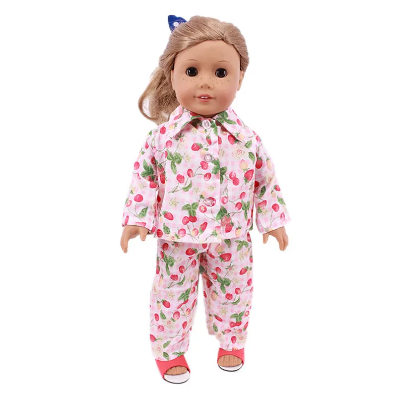 15-Style Doll Pajamas & Nightgowns – Cute Patterns for 18-Inch American & 43cm Born Dolls, Doll Accessories Toy