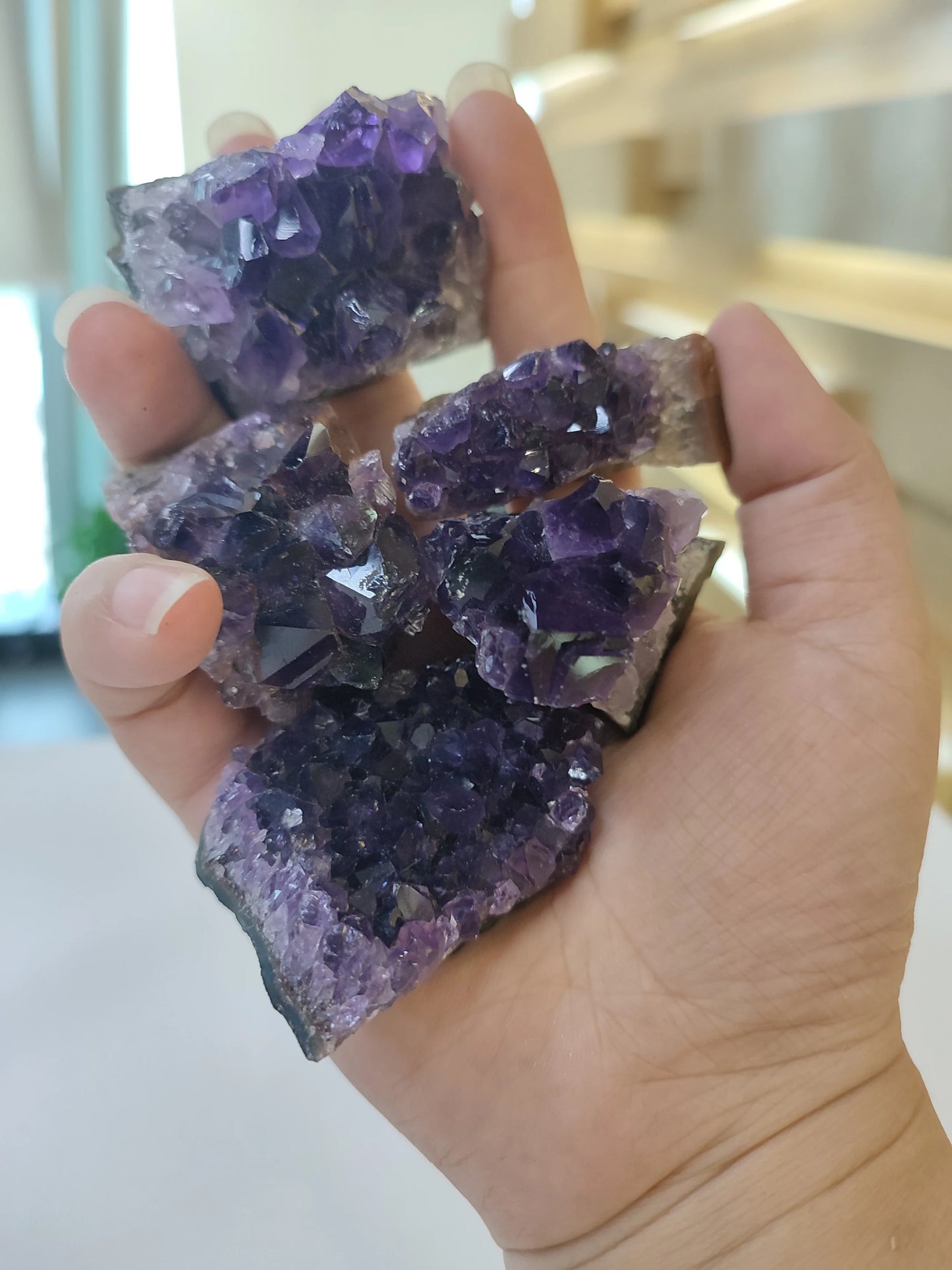 Amethyst Geode Crystal Wand — 10-70g Natural Quartz Stone Point for Energy Healing & Home Décor (30-50mm)