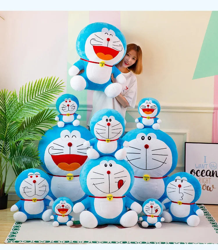 Anime Doraemon Kawaii Plush Toy – Soft Stuffed Animal Doll, Birthday Gift for Kids & Girlfriend