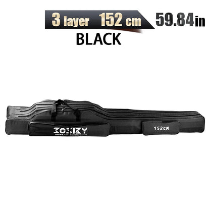 PROXPE Foldable Oxford Fishing Rod Bag – Multi-Purpose Fishing Gear Storage, 60-180cm High Quality